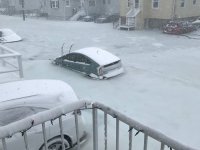 Mrznoucí mořská voda v Bostonu