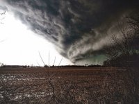 Dubnová bouře v Ohiu v USA
