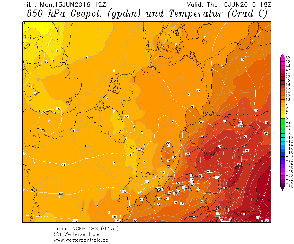 Synoptická situace u nás ve čtvrtek