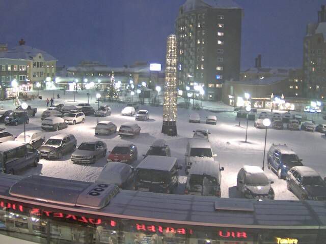 Čerstvý sníh v oblasti Kiruna 