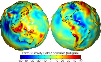 Geoid planety Země, rozložení pohoří a nížin