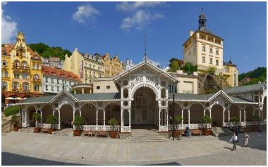 Karlovy Vary, historická část lázní