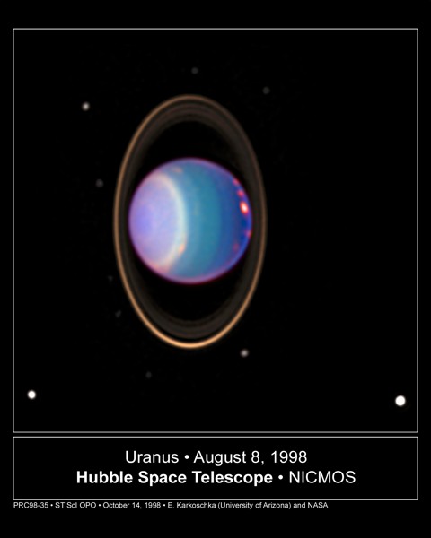 Pohled na planetu Uran