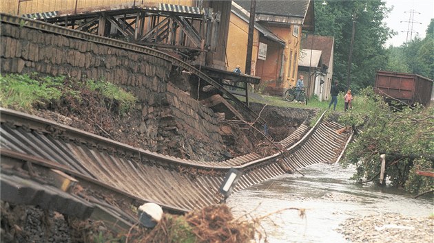 Zničená železnice