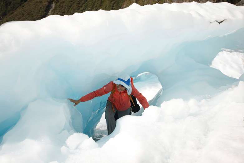 Průlez ledovcem Franz Josef