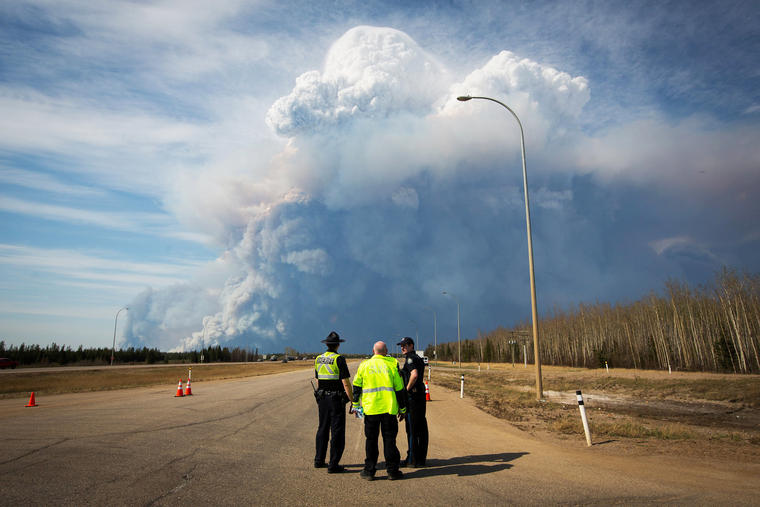 Požár lesa v Kanadě