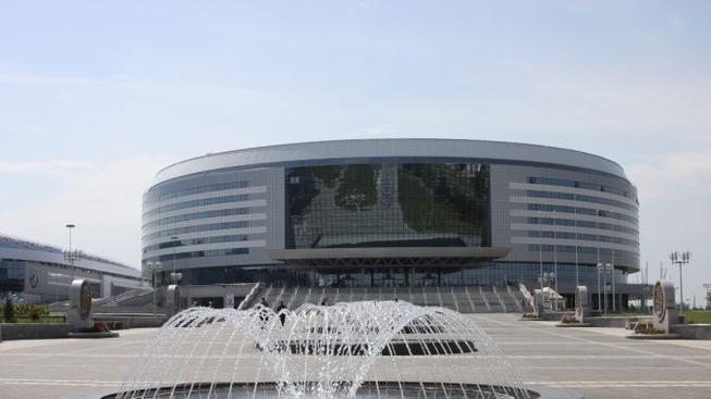 Minsk aréna kde se odehrávalo mistrovství světa v hokeji