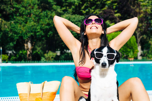 Pes je nejlepším přítelem člověka i v létě a u bazénu