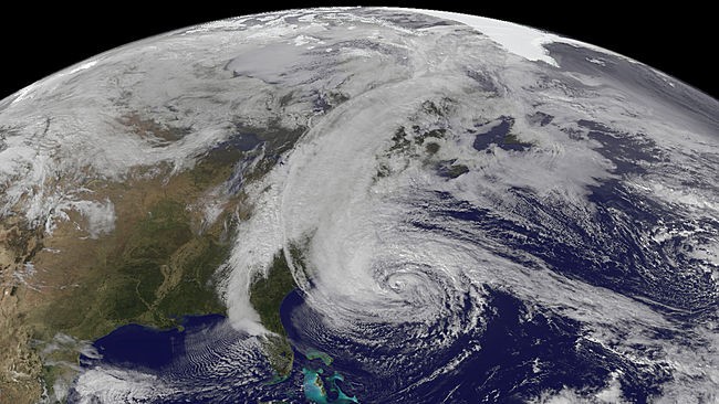 Satelitní snímek hurikánu u pobřeží Floridy
