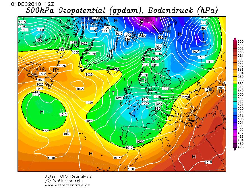 Synoptická situace, 2010