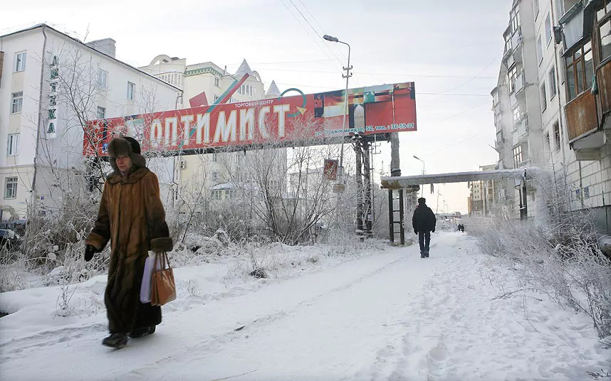 Ulice v Yakutsku nepatří do nejmodernějších