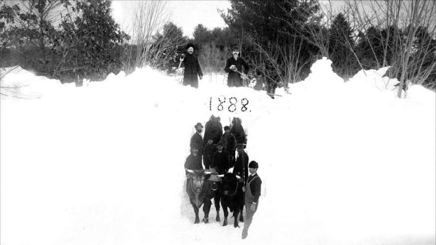 Dobový snímek zimy v roce 1888