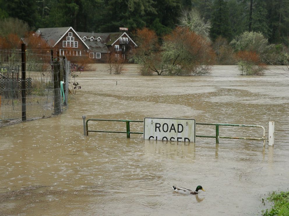 Ničivé záplavy v Kalifornii