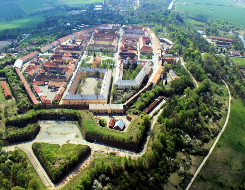 Letecký pohled na pevnost 