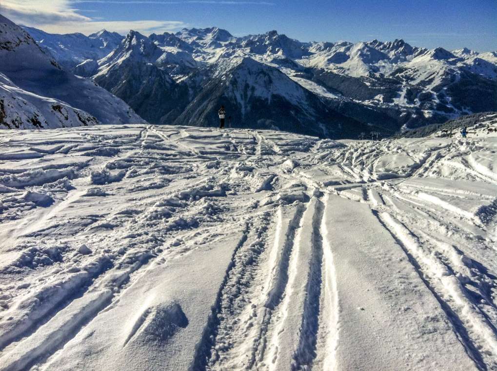 Čerstvý sníh v Alpách