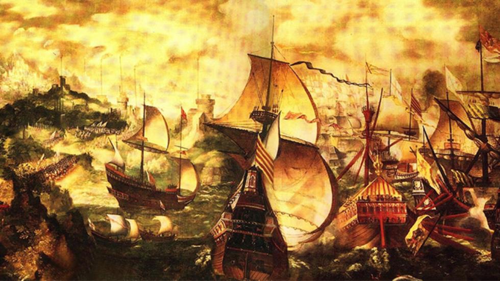 Španělské loďstvo na dobovém obraze
