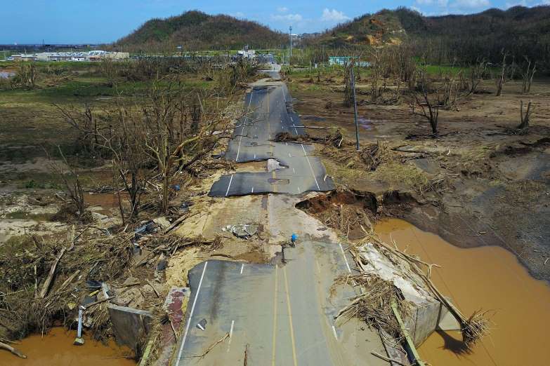 Zničená infrastruktura na Portoriku