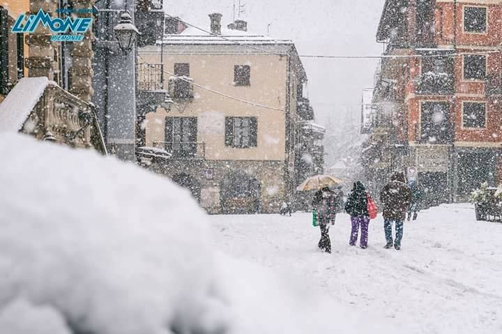 sněžení v Itálii