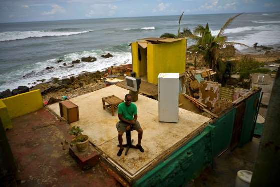 Zničené domovy po zpustošení Portorika