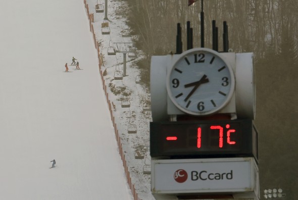 Teploty okolo -17 °C panují na zimní olympiádě v Koreji