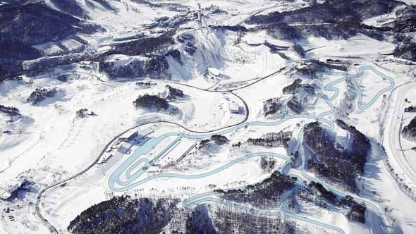 Zimní sportoviště při zimních olympijských hrách v Jižní Koreji