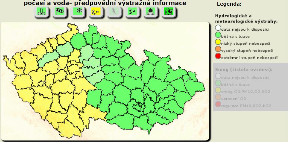 Výskyt aurory, neboli polární záře nad pólem