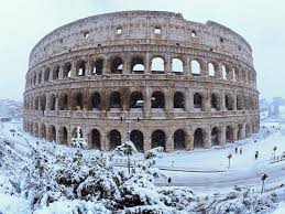 Koloseum v Římě v zimě