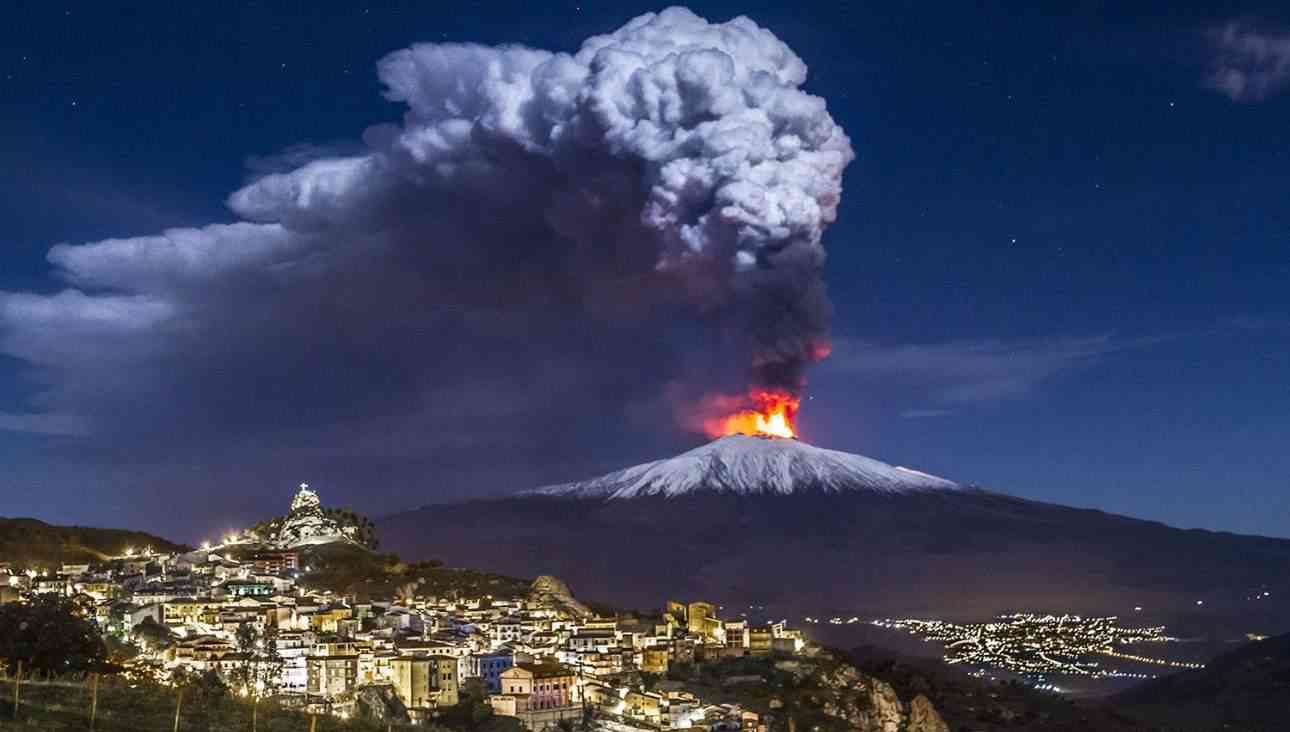 Výbuch sopky Etny