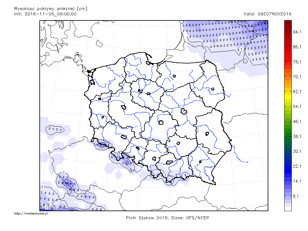 Výška sněhové pokrývky v červenci 2016