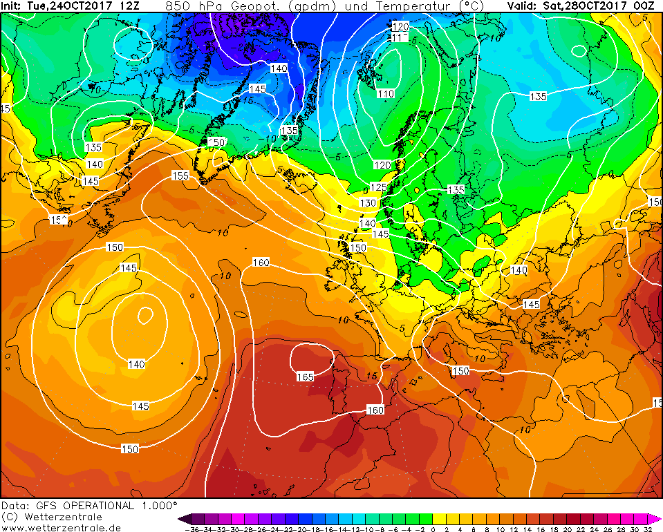 Synoptická situace 28. ledna 2018