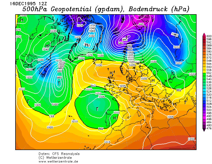 Synoptická situace 1995