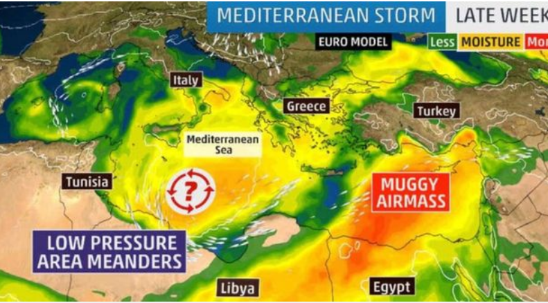 synoptická situace nad středozemním mořem